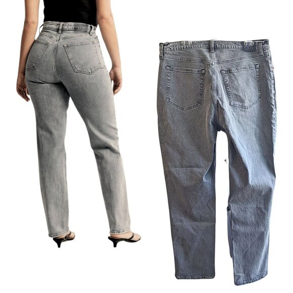 NWT ABERCROMBIE & FITCH 90s Straight Ultra High Rise Curve Love Jeans Sz 33x16R - Picture 8 of 9